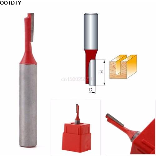 1/4" Shank 1/8" Blade Carbide Single Flute Tipped Straight Router Bit Cutter New