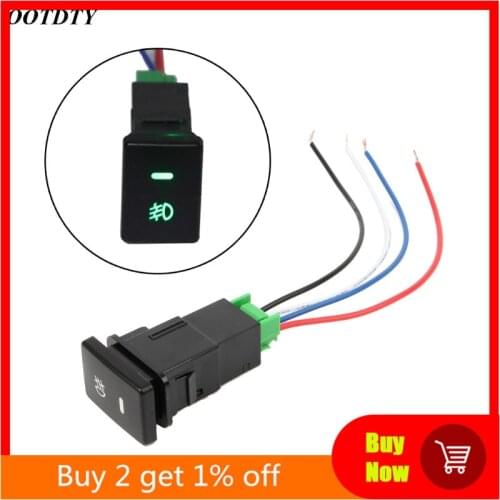 DC12V Front Fog light Push Switch 4 Wire Button For Toyota Camry Prius Corolla Car Accessories