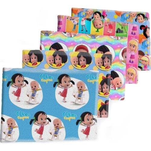 50*145CM Fabric Cartoon cleo y cuquin Character Printed Polyester Cotton Twill Fabric Patchwor Printed