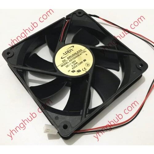 ADDA AD1224US-A71GL DC 24V 0.25A 2-Wire 120x120x25mm Server Cooling Fan