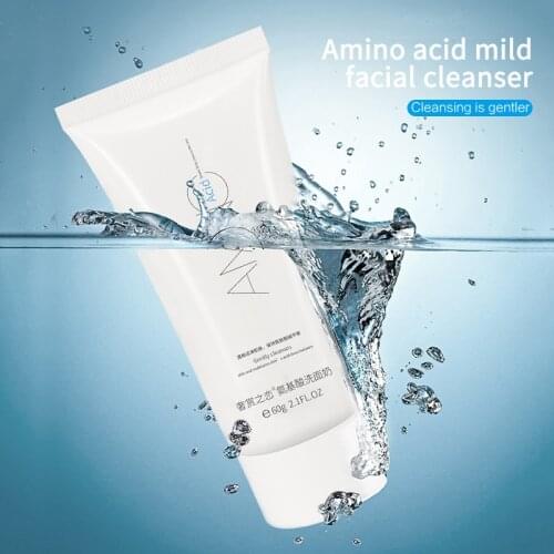 60g Amino Acid Face Cleanser Facial Scrub Cleansing Acne Oil Control Blackhead Remover Deep Cleansing Skin Care Facial TSLM1