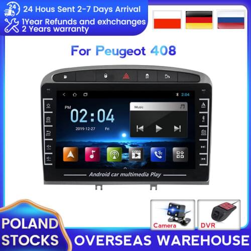 Android 8.1 Car Stereo Autoradio For PEUGEOT 308 408 2010 2011 2012 2013 2014 2015 2016 GPS Navigation With IPS Screen Map SWC