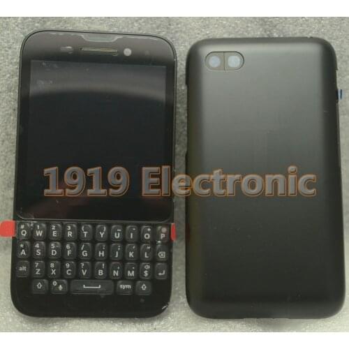 Black/White/Red New LCD Display Touch Screen Digitizer+Bezel Frame+Keyboard+Battery Door Cover For BB BlackBerry Q5+Tools