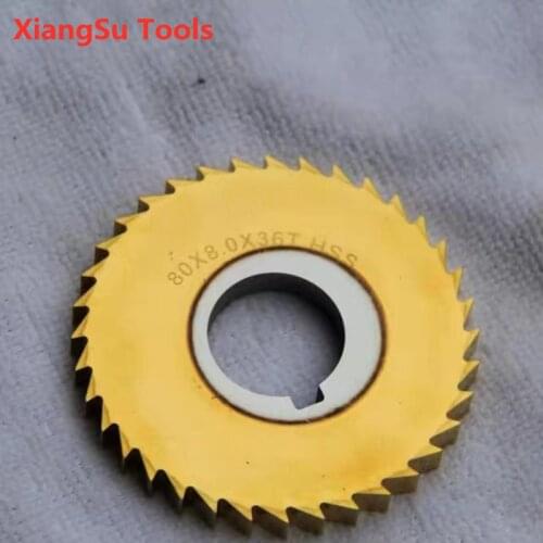 Dia 80mm HSS Co Circular Saw Blade CNC Cutter Machine Cutting Tools With Tin Coating For Matel Processing