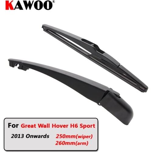 KAWOO Auto Windscreen Car Rear Wiper Blades Back Window Wipers Arm For Great Wall Hover H6 Sport Hatchback (2013 Onwards) 250mm