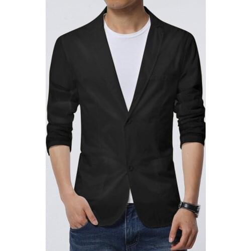 2021 Summer Mens Thin Jacket Men Casual Quick-Drying Skin Coat Black Sunscreen Suits Male Ultra-Thin Breathable Blazer S-6XL
