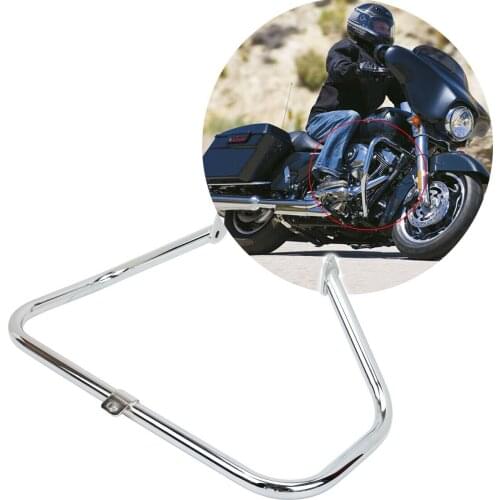Chrome Engine Rail Crash Bar Rear Saddlebag Guard For Harley Davidson Touring Road King 1997-2008