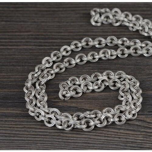 925 Sterling Silver Necklace Men Thick Silver Link Chain Neck Big Long Necklaces 74cm Rock Wild Punk Vintage Luxury Jewelry