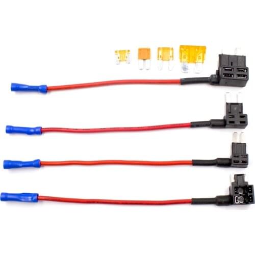 MIX 8PCS Each 2pcs Auto Car Fuse Add-a-circuit Fuse Holder Micro/Mini/Low-profile mini/Standard ATM APM Blade adapters