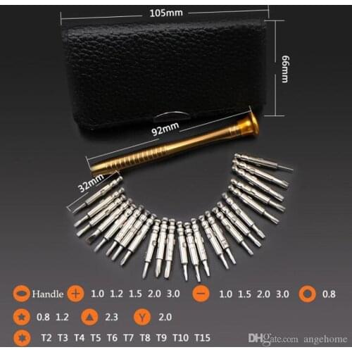 25 in 1 Screwdriver Set, Precision Screwdriver Repair Tool Kits with PU Leather Bag for PC, Eyeglasses, Phone, Watch, Digital Ca