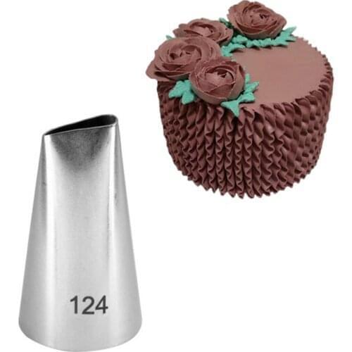 Wholesale 10 pcs/lot 124# Petal Tips Stainless Steel Icing Piping Nozzles Cake Decorating Pastry Tip Sets Cupcake Tools