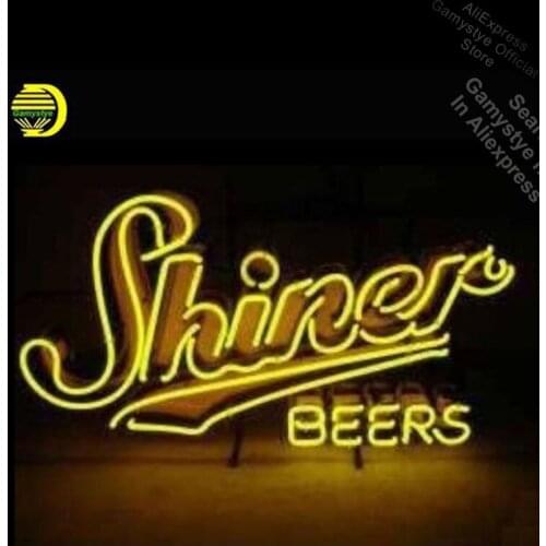 Neon Signs for SHINE Beers Neon Light Sign Handcrafted Indoor arcade bud light neon sign Real Glass Neon Outdoor a Frame Sign