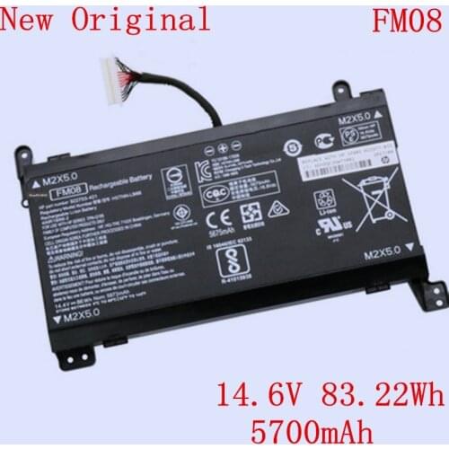 New Original FM08 Laptop Li-ion Battery for HP OMEN 17-AN013TX 17-AN014TX TPN-Q195 HSTNN-LB8A 14.6V 83.22Wh 5700mAh