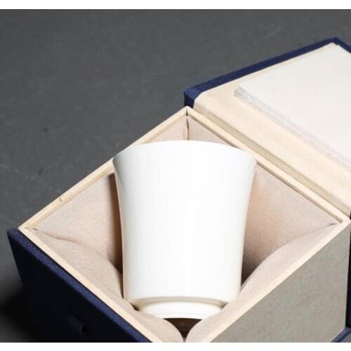 PINNY 80ML Simple White Porcelain Master Cup Chinese Kung Fu Teacups Pigmented Heat Resistant Tea Bowl