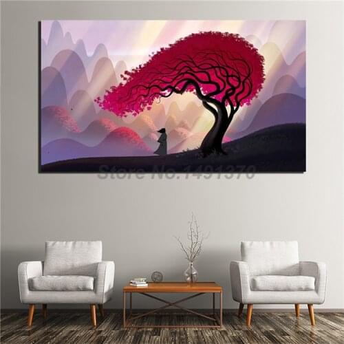 Samurai Anime Nordic Style Wall Art Canvas Painting Poster Abstract Print Decorative Picture For Living Room Home Decor