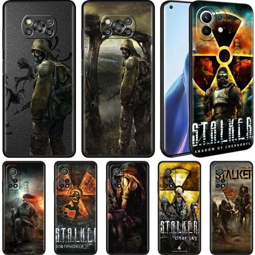 Black Soft Cover For Xiaomi Mi Poco X3 NFC 10T Pro M3 11 Note 10 Lite 9 9T F3 A2 F1 Silicone Phone Case Stalker Clear Sky Fundas