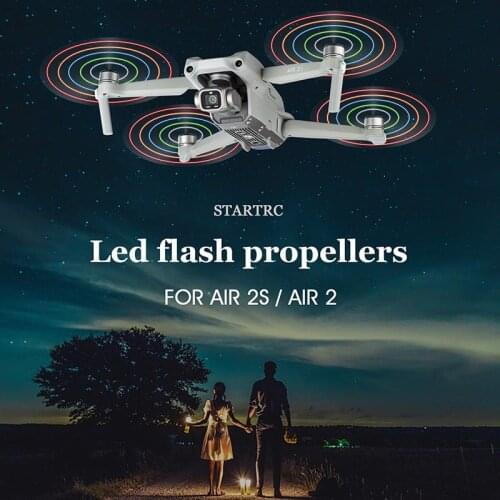 STARTRC LED Lights Flash Propeller 7238 rechargeable Propeller Night Flying For DJI Mavic Air 2 Propeller Drone Accessories