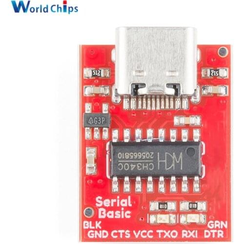 Type C to TTL Serial Port CH340C Module CH340 USB Bus Conversion Chip ISP Communicate Connector for STM32 Serial Port Download
