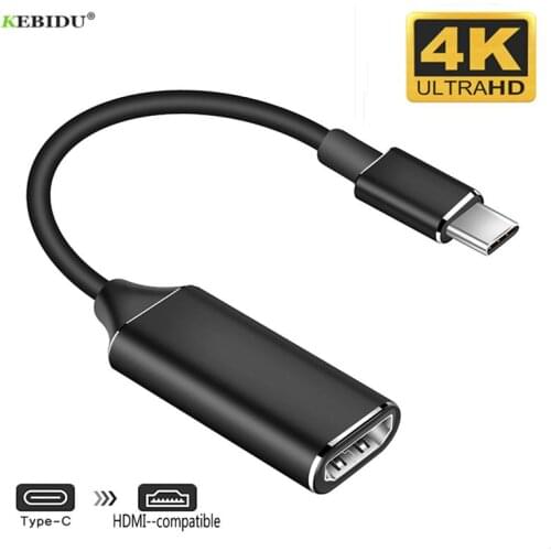 KEBIDU USB Type C Adapter USB 3.1 (USB-C) to HDMI-compatible Adapter Male to Female Converter for PC Computer TV Display Phone