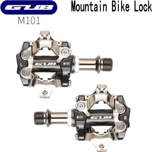 GUB M101 Aluminum Alloy Bicycle Pedals MTB Road Bearing Pedals Chrome Molybdenum Steel Bicycle Part Self-locking Cycling Pedals