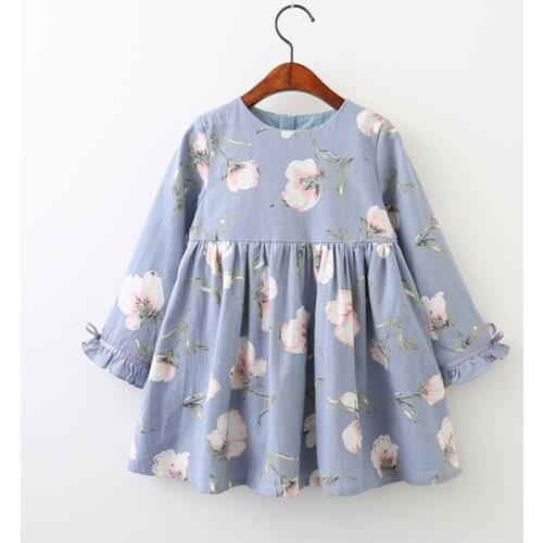 Girls spring long sleeve dress 2020 autumn baby girl clothes kids dresses for girls cotton floral dress size 3 4 5 6 7 8 years