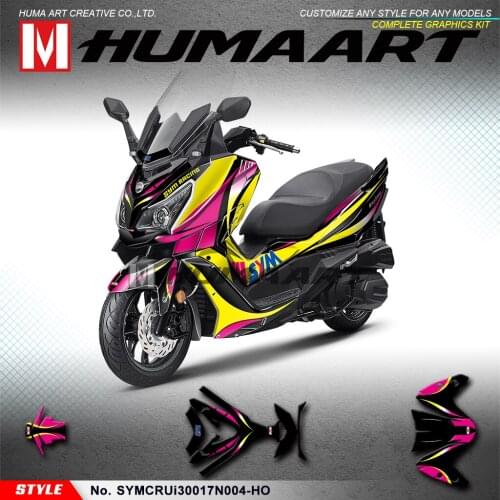 HUMAART Custom Graphics Vinyl Decal Sticker Kit for SYM Cruisym 300 2017 2018 2019 2020 2021