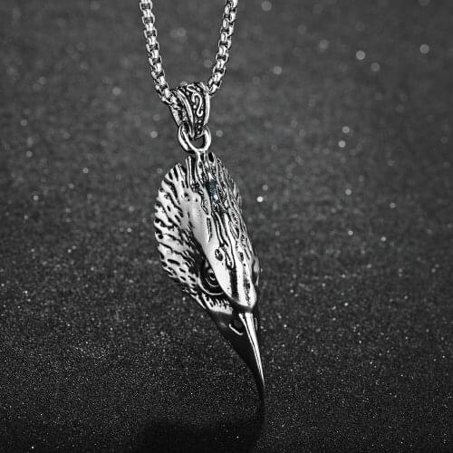 Vintage Unisex Eagle Beak Animal Pendant Necklaces for Women Stainless Steel Necklace Christmas Gift Boho Jewelry Accessories