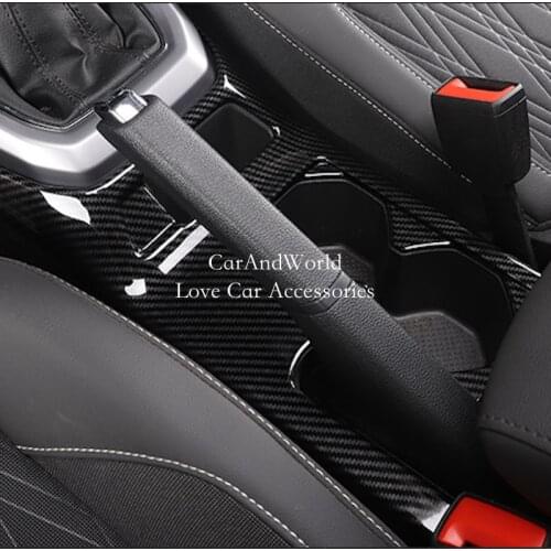 Interior Central Gear Shift Control Panel Cover Gearbox Frame Garnish Trim For Volkswagen VW T-CROSS 2019 Chrome Car Accessories