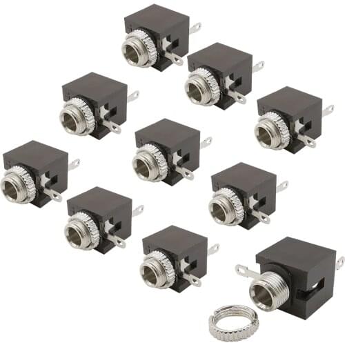 10Pcs PJ-301M Headphone Audio 3.5mm Female Connector 3 Pin DIP Jack Socket Mono Channel PJ301M Good Quality