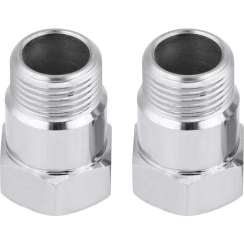 2Pcs 32mm M18*1.5 O2 Oxygen Sensor Extender Extension Spacer Bungs Adapter Silver