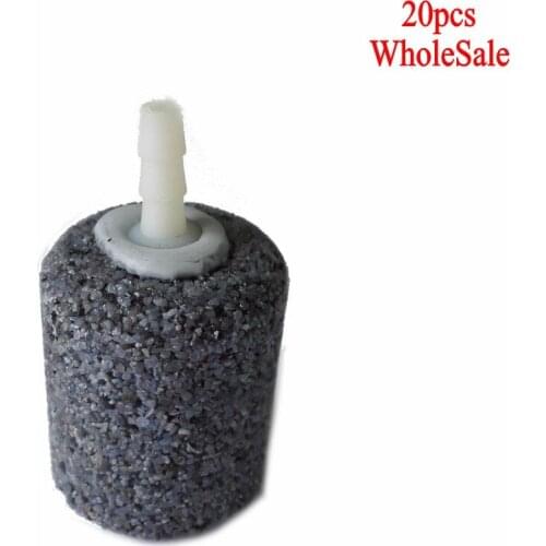 20pcs 3*5.5cm Aquarium Fish Tank Pump Hydroponic Oxygen Plate Mini Air Pump Bubble Stone Air Stone Aerator Accessories