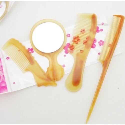 500sets/lot Fast shipping 3 styles Dichotomanthes PP combs Hair Comb + Mirror Plastic Anti-static Hair Comb