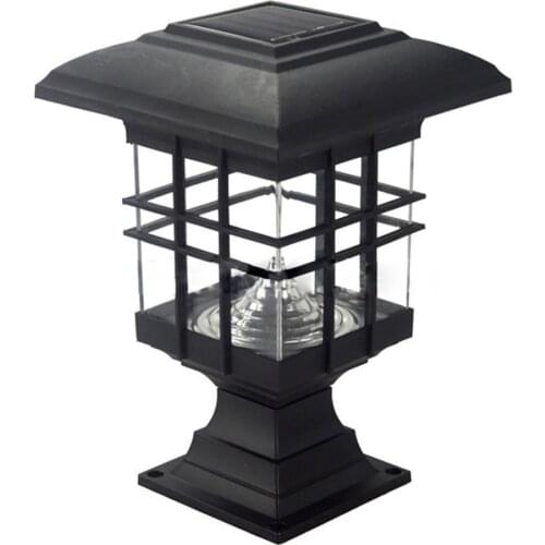 Safe Waterproof Solar Column Headlight Coffee Garden Light Outdoor Waterproof Wall Light For Household Public Garden Courtyard