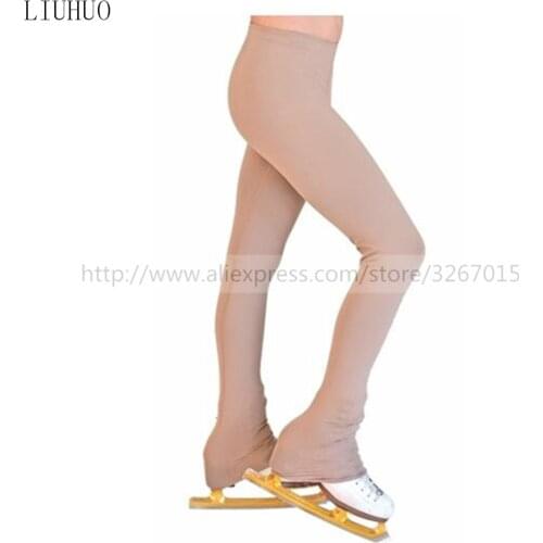 Figure Skating Pants Womens / Girls' Ice Skating Pants / Trousers Khaki Spandex Stretchy Performance / Practise Skating Wear