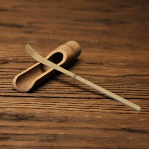 Tea Scoop Handmade Bamboo Matcha Green Tea Ceremony Tea Sticks Tool 2018 new 17.5cm Matcha Scoop Retro Japanese