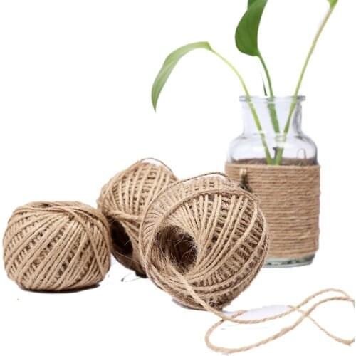 50meters 1.5mm Wide Jute Twine Garden Rope Natural Hemp Rope DIY Wedding Home Decorative Twine for DIY Craft