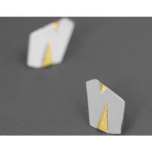 Volta Van 925 Sterling Silver Stud Earrings Elegant 2021 New Fine Jewelry Geometric Trendy Concise Original Design Earrings