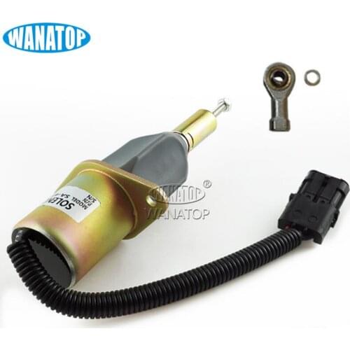 12V Shut Off Stop Solenoid 3930233 SA-4335-12 for Cummins 6BT 5.9L & 6CT 8.3L