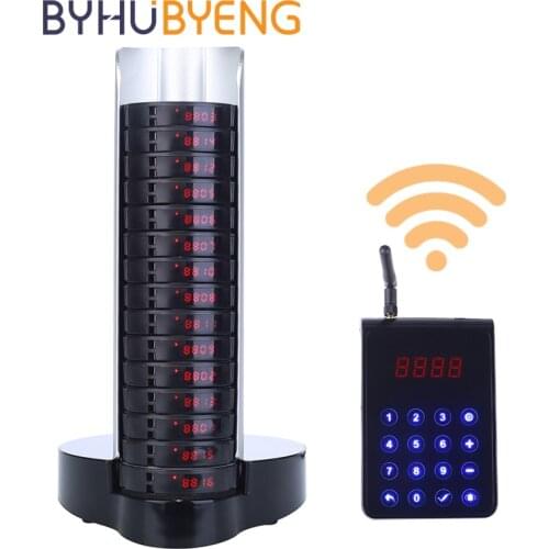 BYHUBYENG Guest Pager System Restaurant Waiter Calling Keypad Charging Base Wireless Remote Number Dispenser Queue Ticket