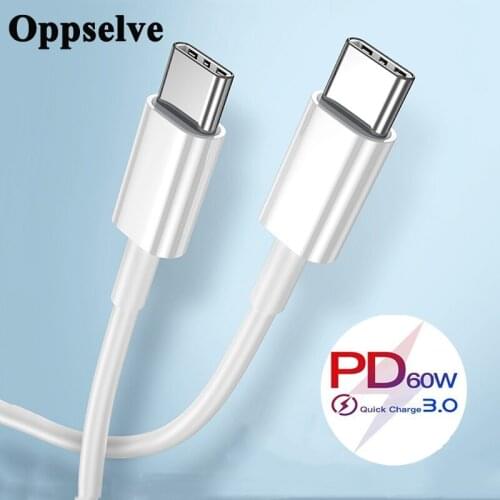 Oppselve 60W USB C To USB Type C Cable USBC PD Fast Charger Cord USB-C Type-c Cable For Xiaomi Mi 11 Samsung S21 20 Macbook iPad