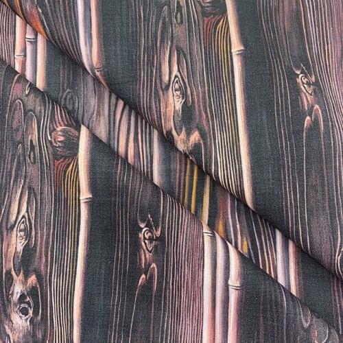 Beautiful 100% Cotton Fabric Brown Bottom Fashion Grain Pattern Digital Print Sewing Material DIY Home Patchwork Dress Clothing