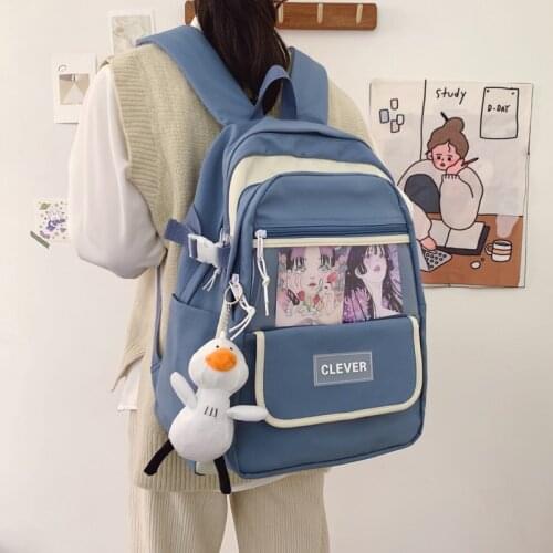 Cute lightweight women backpack female large capacity Pupil school bags for teenage girls Korean Japanese travel backpacks 2021