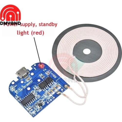 5V 1A 2A 2mm-8mm Wireless Charger Module Transmitter PCBA Circuit Board Coil Fast Charging Qi Wireless charging Charger Board