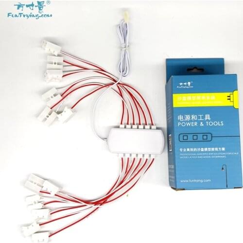 12 Port Sharing Box Set, Port Distributor, Port Hub for Scale Model Lights Connection Railway Layout