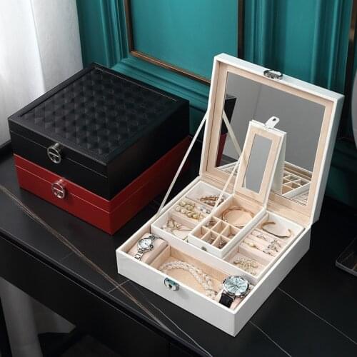 New Design Jewelry Organizer Box Earrings Rings Necklace Premium Storage Case Women Girls Gift