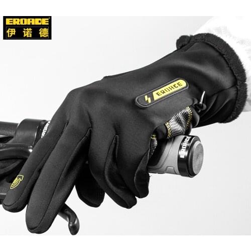 New Store Bike Accessories Keep Warm Gloves Lengthen Waterproof Non-Slip Touch Screen Fleece Motocross Bicycle Cycling Generic