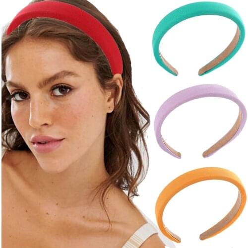 Haimeikang Solid Color Sponge Hair Hoop For Women Elegant Bezel Headbands New Hair Band Girls French Hair Accessories Headwear
