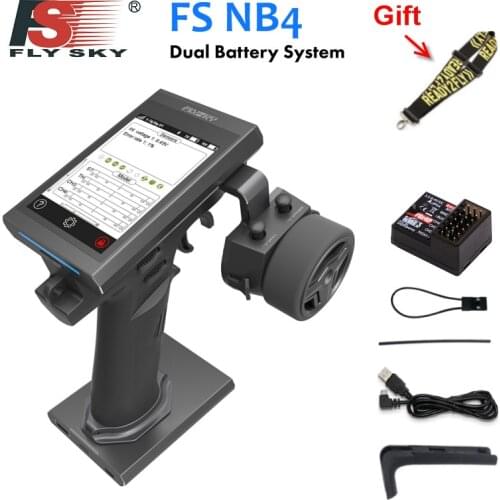 Original Flysky FS-NB4 RC Car RC Boat 2.4G 4CH Noble Radio Transmitter With Receiver HVGA 3.5 inch TFT Color for RC Car/Boat