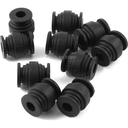 Radio-controlled Aircraft Black Rubber Shock Absorption Damping Ball 10 Pcs