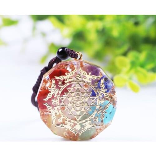Reiki 7 Chakras Orgone Pendant Generator Balancing Positive Energy Harmony Luck Yoga Powerful Orgone Pendant For Women
